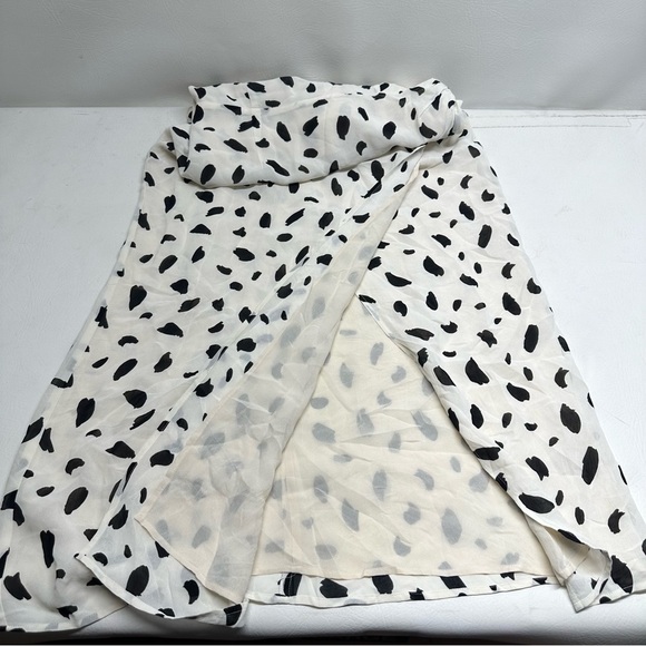 Reformation journey Elegant Black and White Polka Dot Dress size 10 - Picture 11 of 12